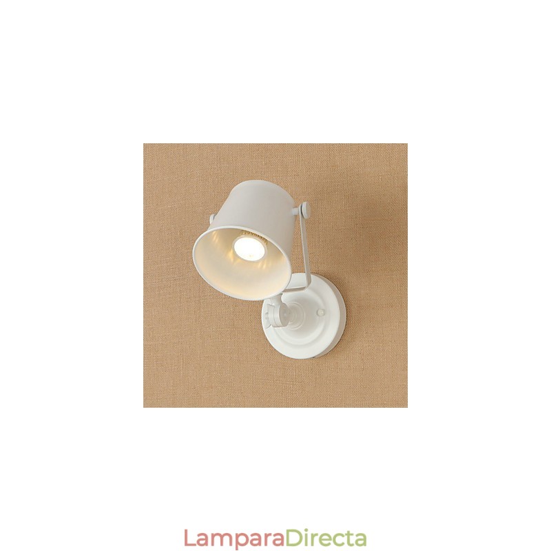Lámpara de pared de acero pintado, estilo café americano negro, estilo retro, con sable de luz.