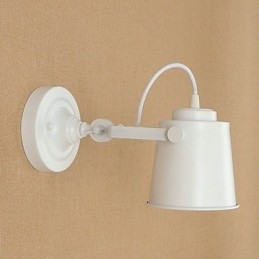 Lámpara de pared de acero pintado, estilo café americano negro, estilo retro, con sable de luz.