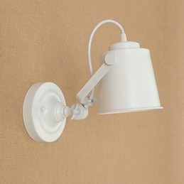 Lámpara de pared de acero pintado, estilo café americano negro, estilo retro, con sable de luz.