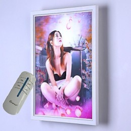 Pintura contemporánea moderna integrada para apliques de pared con luz ambiental.