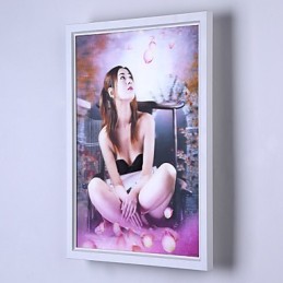 Pintura contemporánea moderna integrada para apliques de pared con luz ambiental.