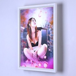 Pintura contemporánea moderna integrada para apliques de pared con luz ambiental.