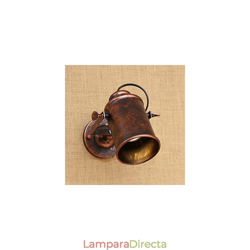 Lámpara de pared de acero pintado, estilo café americano negro, estilo retro, con sable de luz.