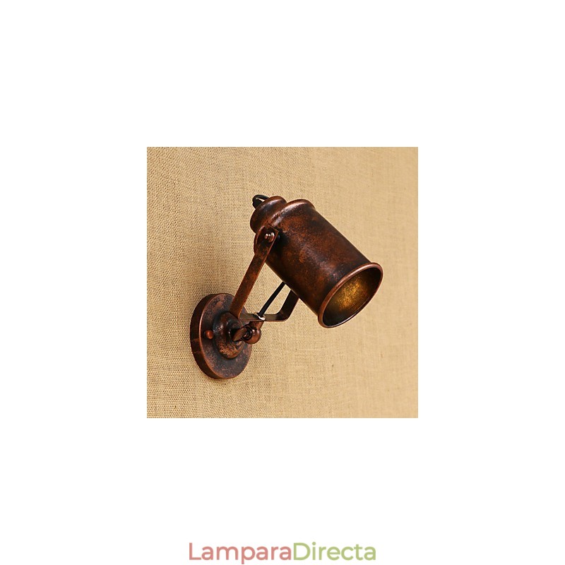 Lámpara de pared de acero pintado, estilo café americano negro, estilo retro, con sable de luz.