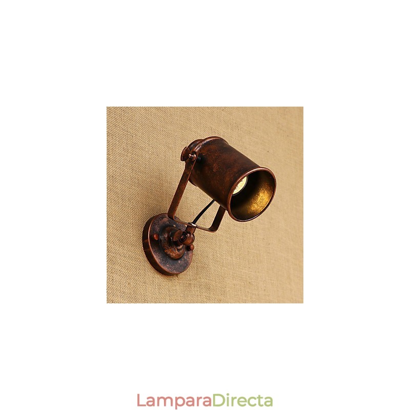 Lámpara de pared de acero pintado, estilo café americano negro, estilo retro, con sable de luz.