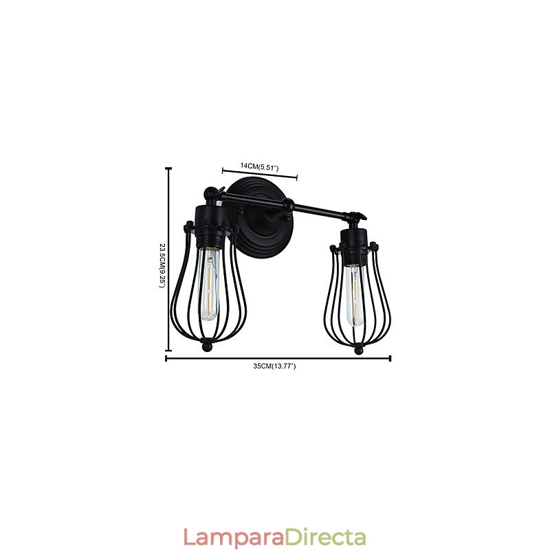 Pintura rústica de cabaña para iluminación ambiental Lámparas de pared Lámpara de pared