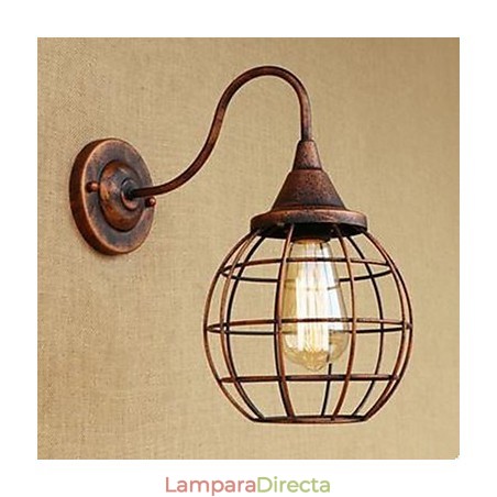 Lámpara de pared americana de cabecera para sala de estar, estudio, color óxido, estilo retro, de Iron Art Lámpara de pared americana de cabecera para sala de estar, estudio, color óxido, estilo retro, de Iron Art
