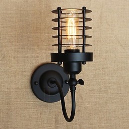 Aplique de pared con luz ambiental estilo mini con pintura rústica vintage