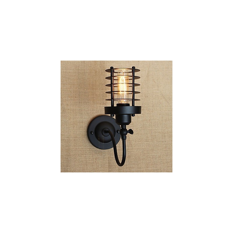 Aplique de pared con luz ambiental estilo mini con pintura rústica vintage