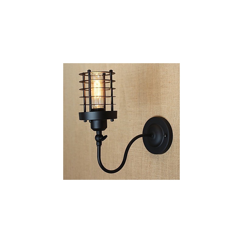 Aplique de pared con luz ambiental estilo mini con pintura rústica vintage