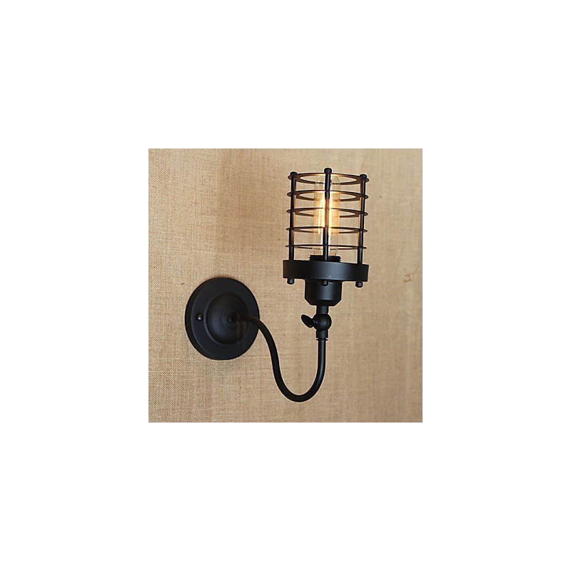 Aplique de pared con luz ambiental estilo mini con pintura rústica vintage