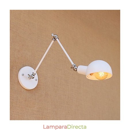 Lámpara de pared con luz ambiental y protección ocular con brazo oscilante estilo mini con pintura rústica vintage Lámpara de pared con luz ambiental y protección ocular con brazo oscilante estilo mini con pintura rústica vintage