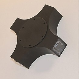 Aplique de pared con luz ambiental, novedoso y sencillo, integrado, para proteger los ojos, lámpara de pared impermeable para patio al aire libre con forma de estrella cruzada