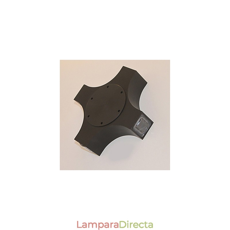 Aplique de pared con luz ambiental, novedoso y sencillo, integrado, para proteger los ojos, lámpara de pared impermeable para patio al aire libre con forma de estrella cruzada