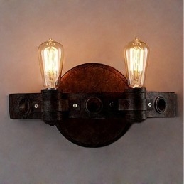 Lámpara de pared de metal con personalidad creativa industrial vintage estilo loft para la sala de café, bar, vestíbulo, decoración de iluminación de pared