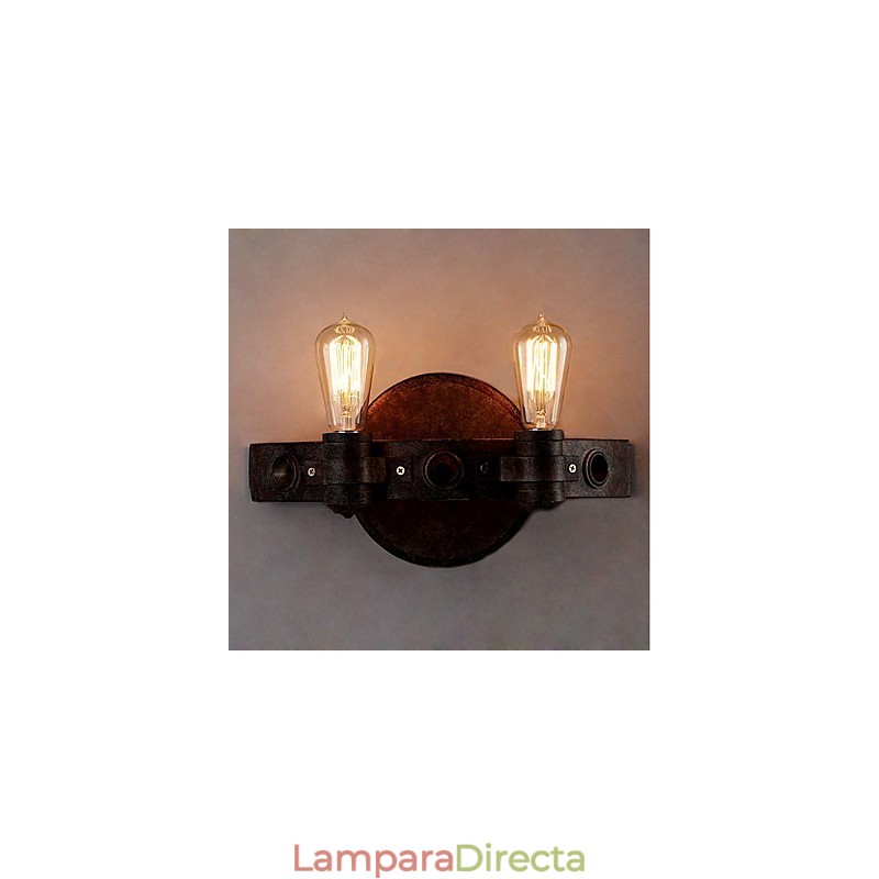Lámpara de pared de metal con personalidad creativa industrial vintage estilo loft para la sala de café, bar, vestíbulo, decoración de iluminación de pared
