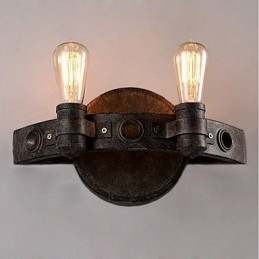 Lámpara de pared de metal con personalidad creativa industrial vintage estilo loft para la sala de café, bar, vestíbulo, decoración de iluminación de pared