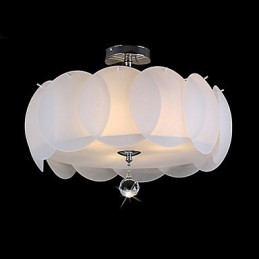 Lámpara colgante moderna de cristal de 3 luces