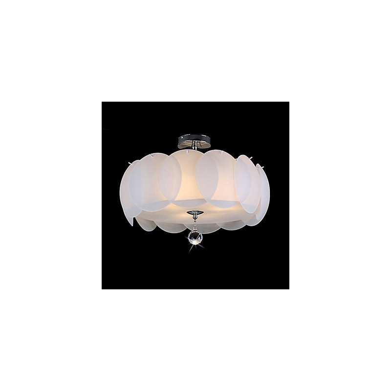 Lámpara colgante moderna de cristal de 3 luces