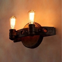 Lámpara de pared de metal con personalidad creativa industrial vintage estilo loft para la sala de café, bar, vestíbulo, decoración de iluminación de pared