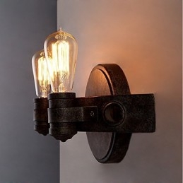 Lámpara de pared de metal con personalidad creativa industrial vintage estilo loft para la sala de café, bar, vestíbulo, decoración de iluminación de pared