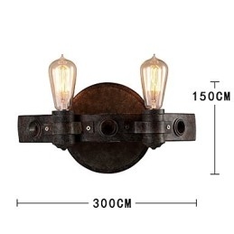 Lámpara de pared de metal con personalidad creativa industrial vintage estilo loft para la sala de café, bar, vestíbulo, decoración de iluminación de pared