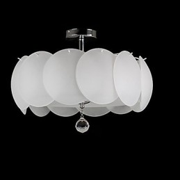 Lámpara colgante moderna de cristal de 3 luces
