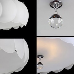 Lámpara colgante moderna de cristal de 3 luces