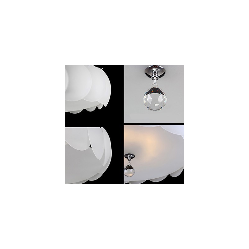 Lámpara colgante moderna de cristal de 3 luces