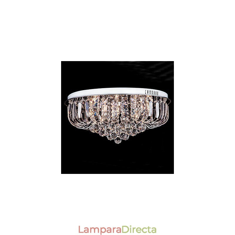 Lámpara de techo de cristal tradicional clásica de metal