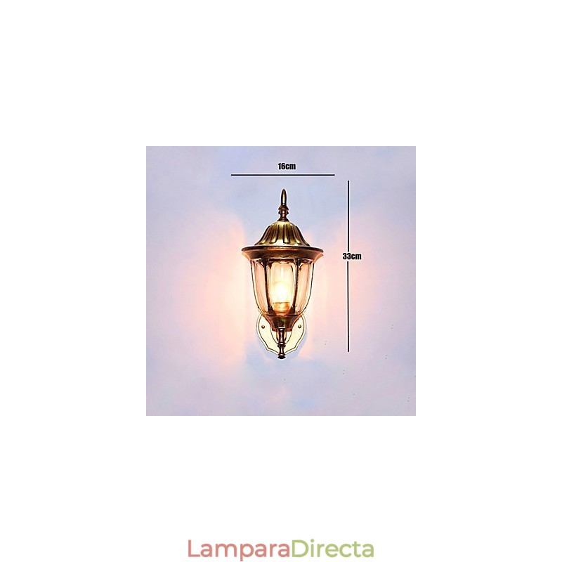 Apliques de pared para exterior tradicionales clásicos de metal