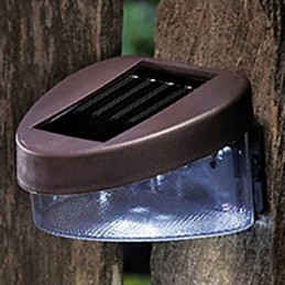 Luz solar blanca para camino, pared, paisaje, montaje en pared, luz para valla de jardín