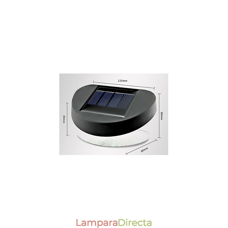 Luz solar blanca para camino, pared, paisaje, montaje en pared, luz para valla de jardín