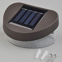 Luz solar blanca para camino, pared, paisaje, montaje en pared, luz para valla de jardín
