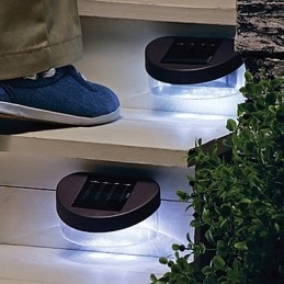 Luz solar blanca para camino, pared, paisaje, montaje en pared, luz para valla de jardín