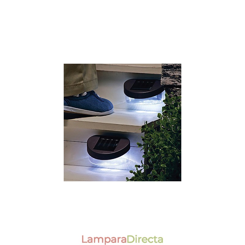Luz solar blanca para camino, pared, paisaje, montaje en pared, luz para valla de jardín