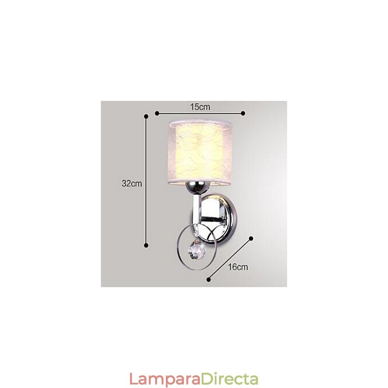 Apliques de pared de cristal moderno contemporáneo galvanizado con iluminación ascendente
