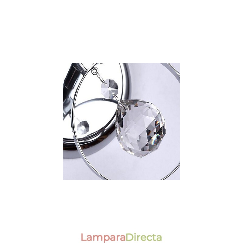 Apliques de pared de cristal moderno contemporáneo galvanizado con iluminación ascendente