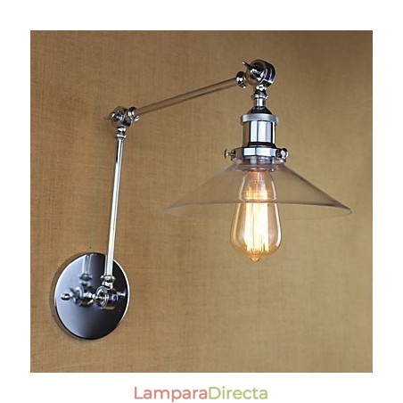 Lámpara de brazo oscilante estilo mini con luz ambiental de estilo retro vintage con acabado electrochapado. Lámpara de brazo oscilante estilo mini con luz ambiental de estilo retro vintage con acabado electrochapado.