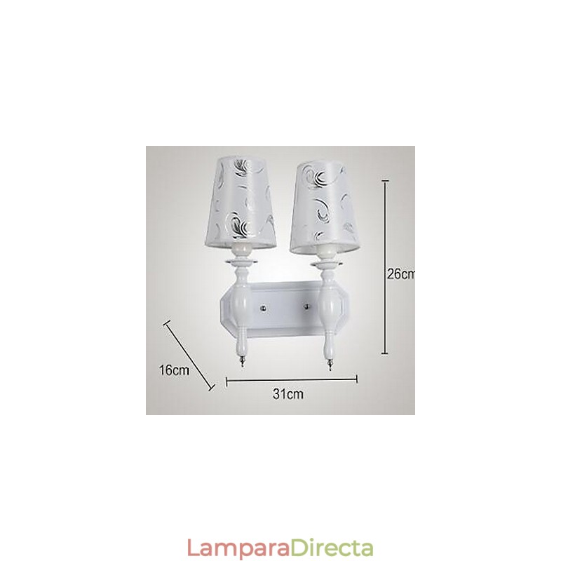 Apliques de pared modernos, contemporáneos, con iluminación ascendente y acabado galvanizado