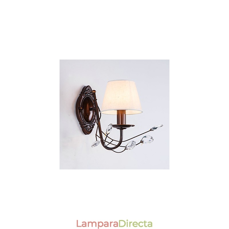 Aplique de pared con luz ambiental estilo mini, estilo rústico, estilo campestre, galvanizado.
