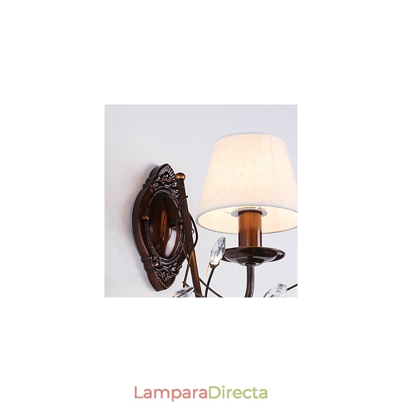 Aplique de pared con luz ambiental estilo mini, estilo rústico, estilo campestre, galvanizado.