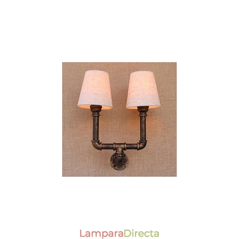 Aplique de pared de latón rústico Lodge para iluminación ambiental.