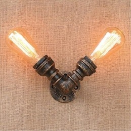 Lámpara de pared pequeña decorativa con pipa de agua sencilla y nostálgica