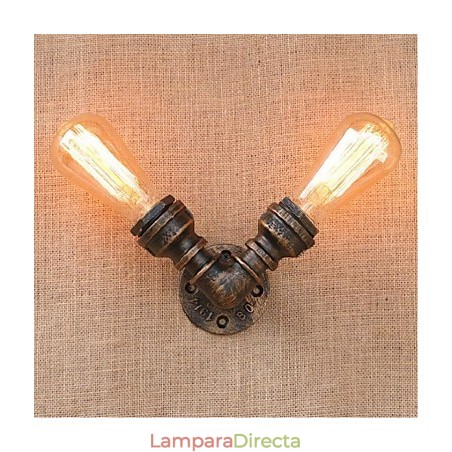 Lámpara de pared pequeña decorativa con pipa de agua sencilla y nostálgica Lámpara de pared pequeña decorativa con pipa de agua sencilla y nostálgica