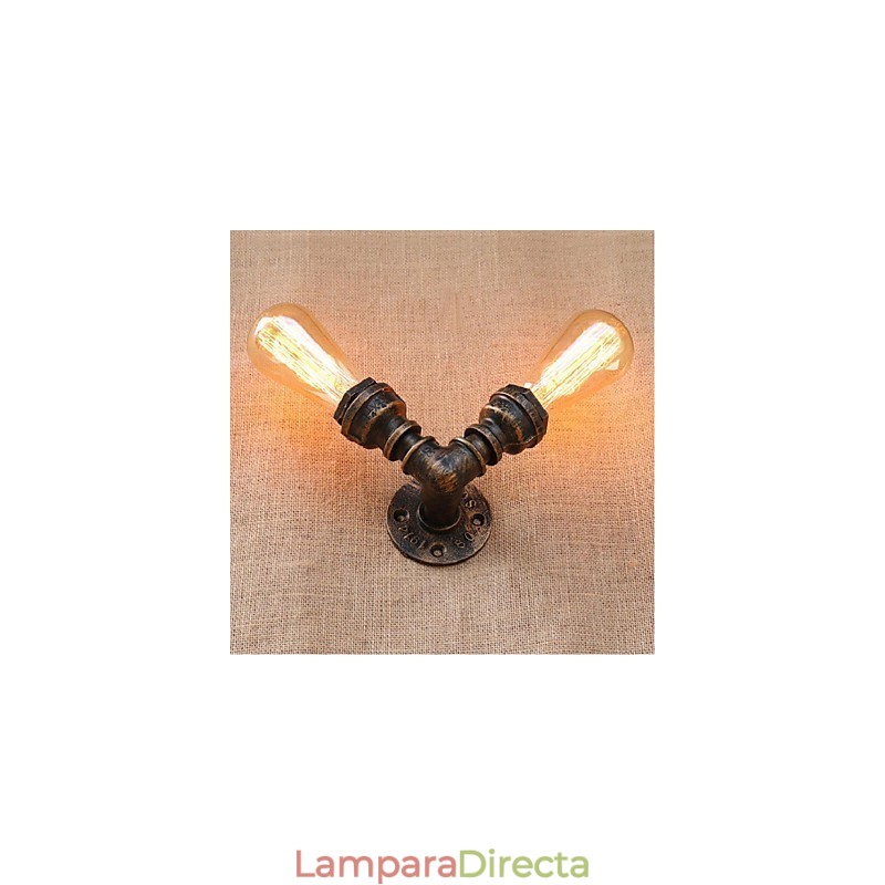 Lámpara de pared pequeña decorativa con pipa de agua sencilla y nostálgica