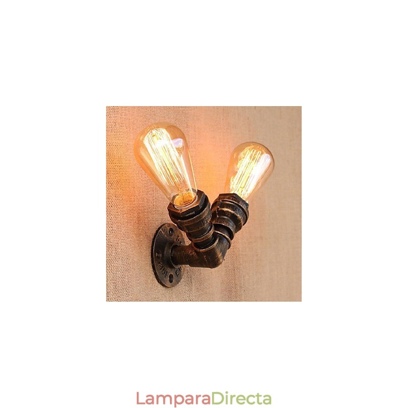 Lámpara de pared pequeña decorativa con pipa de agua sencilla y nostálgica