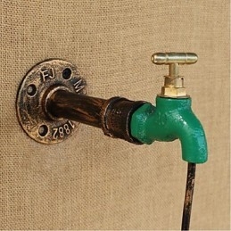 Lámpara de pared Edison retro decorativa con forma de pipa de agua y botella de vino