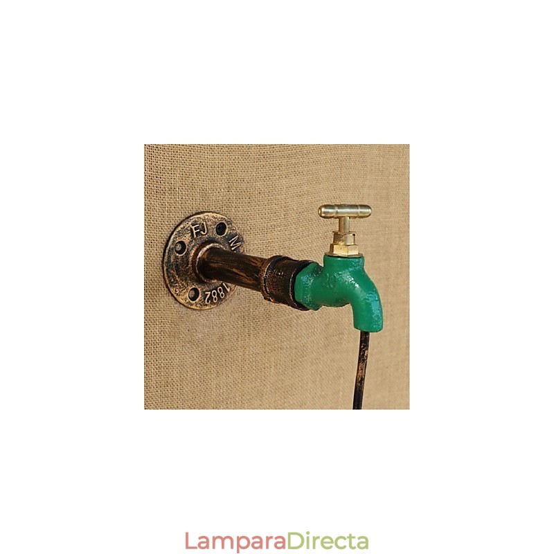 Lámpara de pared Edison retro decorativa con forma de pipa de agua y botella de vino