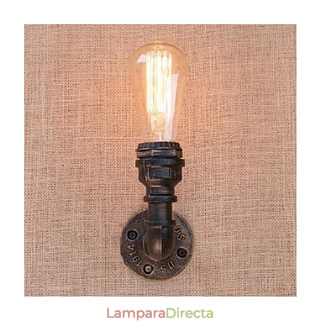Lámpara de pared pequeña decorativa con pipa de agua sencilla y nostálgica Lámpara de pared pequeña decorativa con pipa de agua sencilla y nostálgica